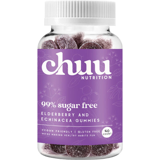 Chuu Nutrition- Elderberry and Echinacea Gummies 99% Sugar Free-40pcs