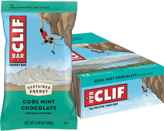 CLIF- Energy Bar Cool Mint Choc 49mg Caffeine-12x68g