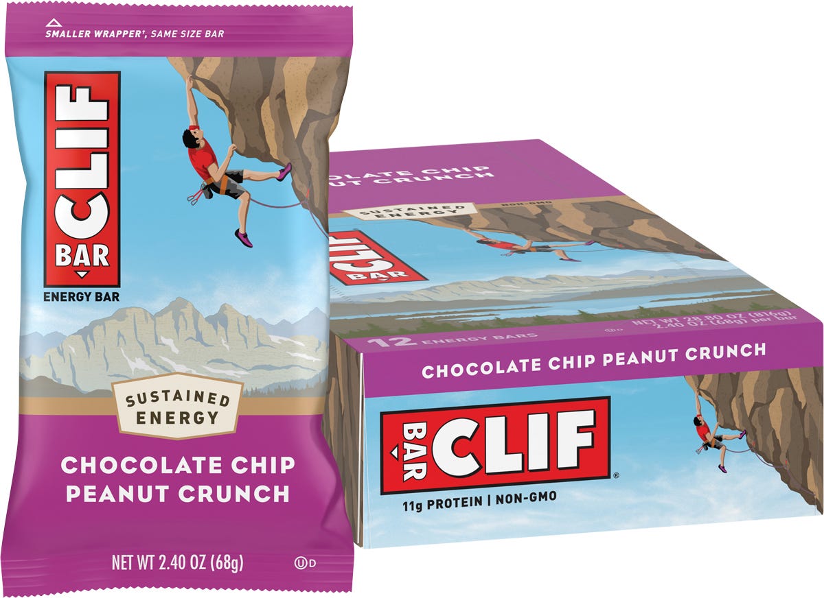 CLIF- Energy Bar Chocolate Chip Peanut Crunch-12x68g