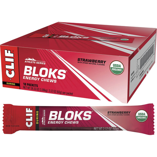 CLIF- Bloks Energy Chews Strawberry-18x60g
