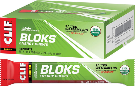 CLIF- Bloks Energy Chews Salted Watermelon 100mg Sodium-18x60g