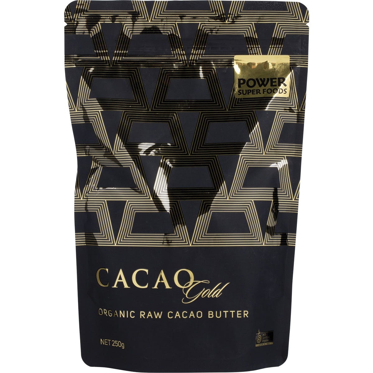 Power Super Foods- Cacao Gold Butter Chunks Raw Certified Organic -250g