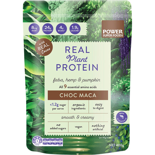 Power Super Foods- Real Plant Protein Choc Maca-400g