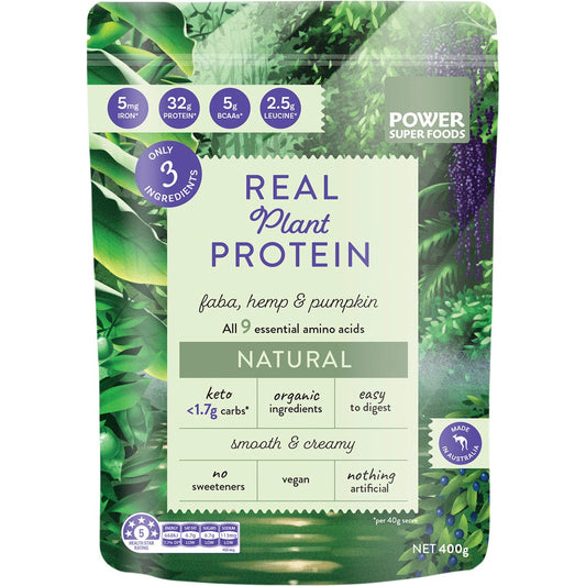 Power Super Foods- Real Plant Protein Natural-400g