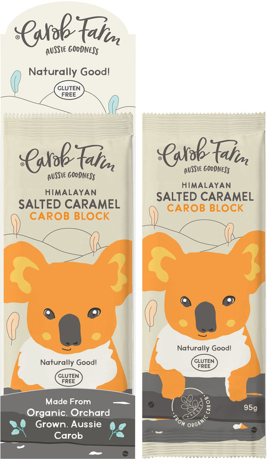 Carob Farm- Carob Block Salted Caramel-12x95g