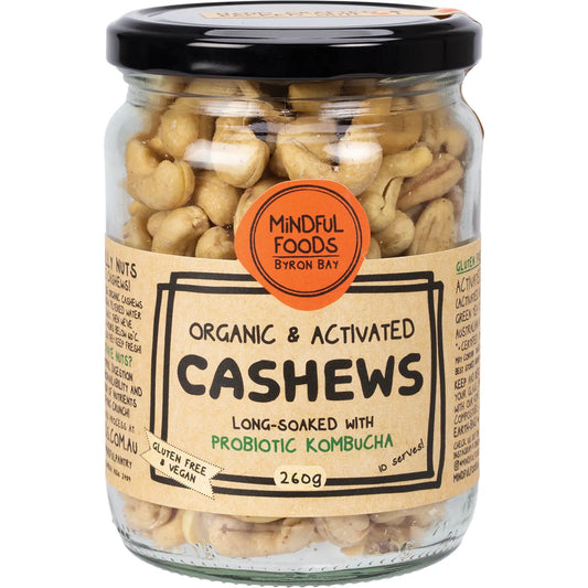 Mindful Foods- Cashews Organic & Activated-260g