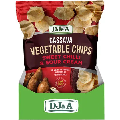 DJ&A- Cassava Vegetable Chips Sweet Chilli & Sour Cream-5x100g
