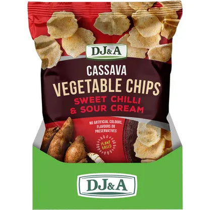 DJ&A- Cassava Vegetable Chips Sweet Chilli & Sour Cream-5x100g