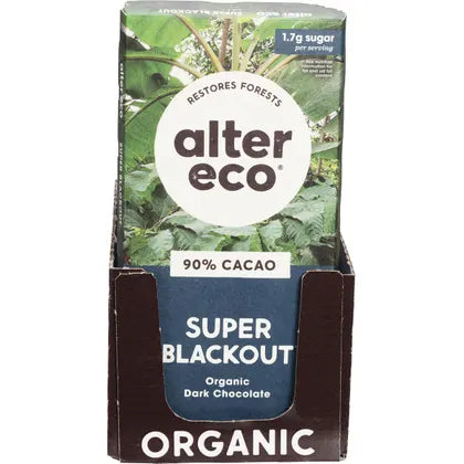 Alter Eco- Chocolate Organic Dark Super Blackout-12x75g
