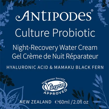 Antipodes- Culture Probiotic Night Recovery Water Cream-60ml