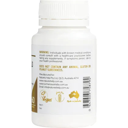 Nature's Help- Curcumin Gold 396mg High Absorption Capsules-60 Caps