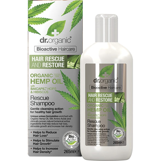 Dr. Organic- Rescue & Restore Shampoo Organic Hemp Oil-265ml