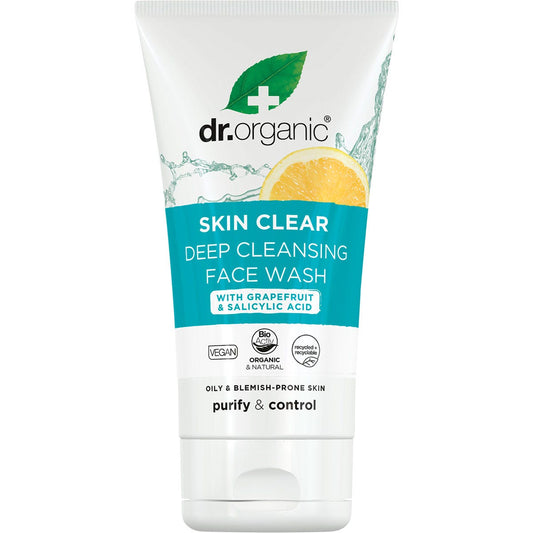 Dr. Organic- Deep Cleansing Face Wash Skin Clear-125ml