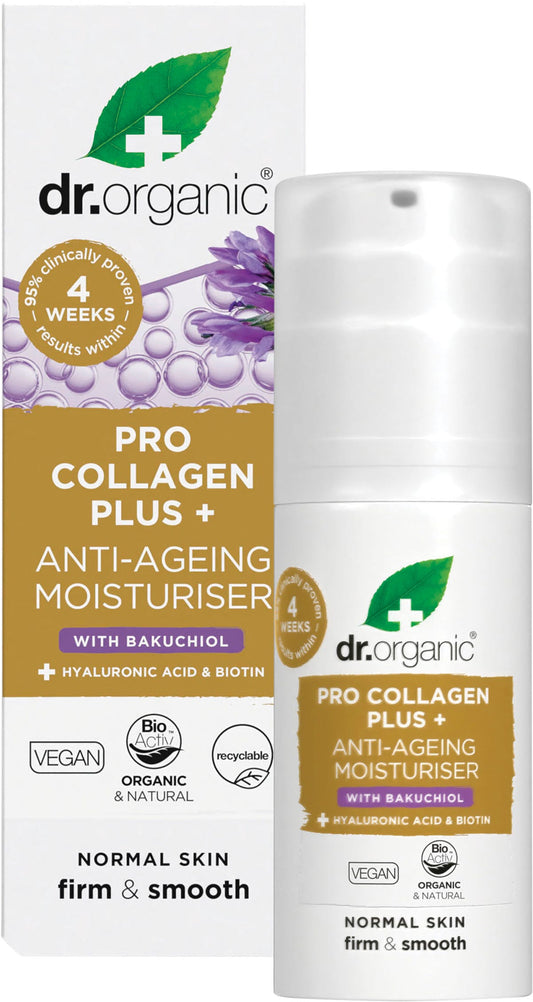 Dr. Organic- Pro Collagen Plus+ Anti-Ageing Moisturiser Bakuchiol-50ml