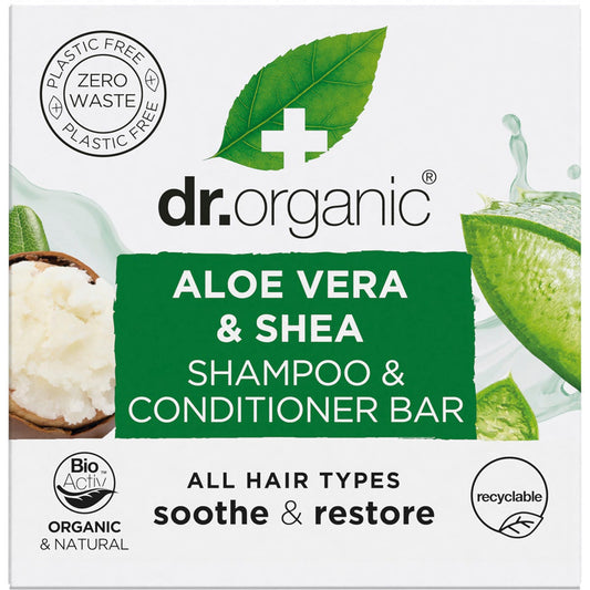 Dr. Organic- Shampoo & Conditioner Bar Aloe Vera & Shea All Hair-75g