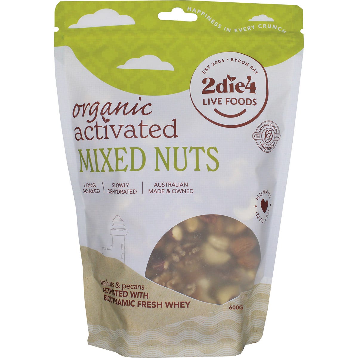 2die4 Live Foods- Organic Activated Mixed Nuts with Fresh Whey-600g