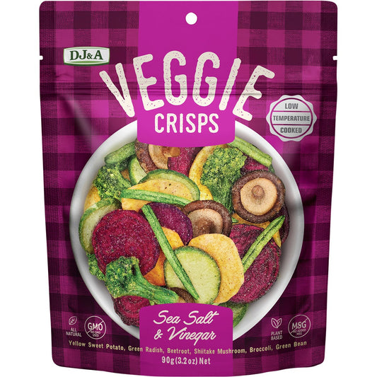 DJ&A- Veggie Crisps Sea Salt & Vinegar-9x90g