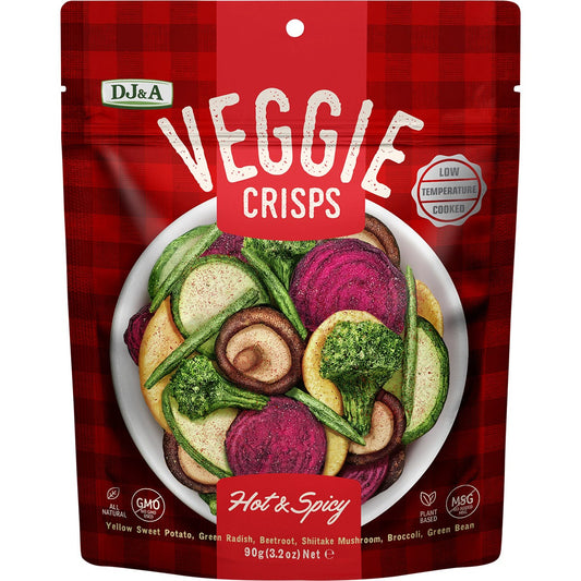 DJ&A- Veggie Crisps Hot & Spicy-9x90g