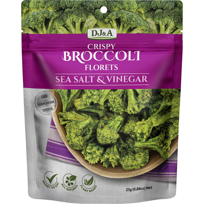 DJ&A- Crispy Broccoli Florets Sea Salt & Vinegar-12x25g