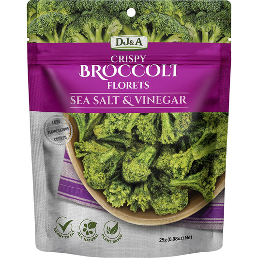 DJ&A- Crispy Broccoli Florets Sea Salt & Vinegar-12x25g
