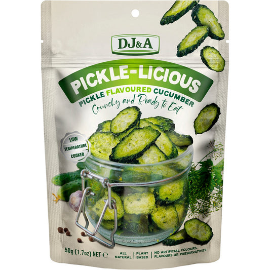 DJ&A- Pickle-Licious Pickle Flavoured Cucumber-9x50g