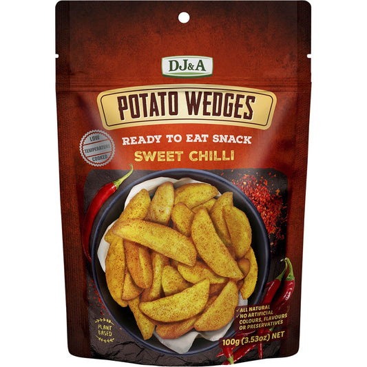 DJ&A- Potato Wedges Sweet Chilli-9x100g