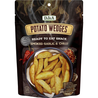DJ&A- Potato Wedges Smoked Garlic & Chilli-9x100g