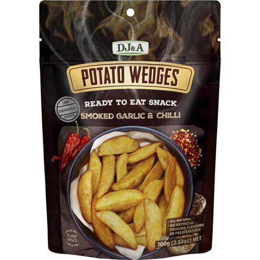 DJ&A- Potato Wedges Smoked Garlic & Chilli-9x100g