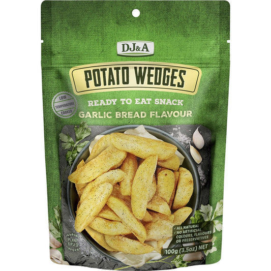 DJ&A- Potato Wedges Garlic Bread Flavour-9x100g