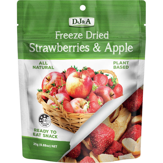 DJ&A- Freeze Dried Strawberries & Apple-10x25g
