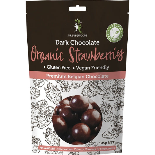 Dr Superfoods- Strawberries Organic Dark Chocolate-125g