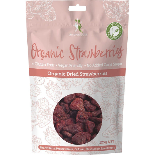 Dr Superfoods- Dried Strawberries Organic-125g