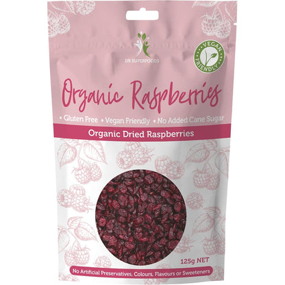 Dr Superfoods- Dried Raspberries Organic-125g