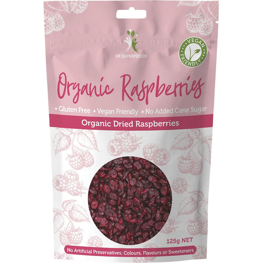 Dr Superfoods- Dried Raspberries Organic-125g