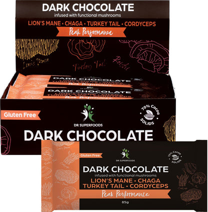 Dr Superfoods- Dark Chocolate Bar Peak Performance-12x85g