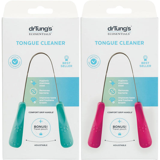 Dr Tung's- Tongue Cleaner Stainless Steel (Colour May Vary)