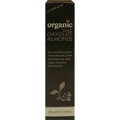 Organic Times- Dark Chocolate Almonds-150g