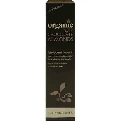 Organic Times- Dark Chocolate Almonds-150g