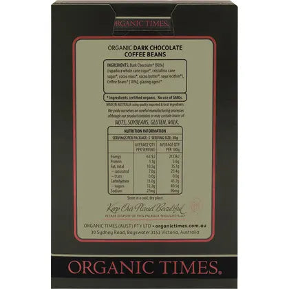 Organic Times- Dark Chocolate Coffee Beans-150g