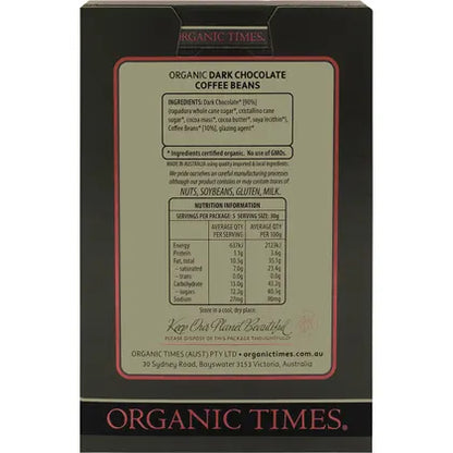 Organic Times- Dark Chocolate Coffee Beans-150g