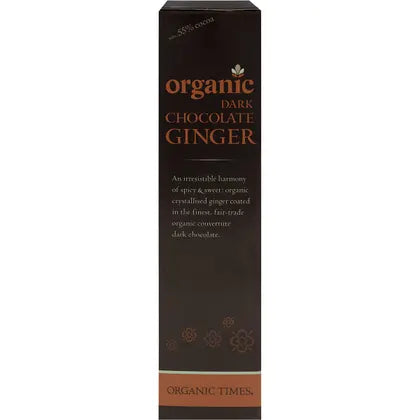 Organic Times- Dark Chocolate Ginger-150g