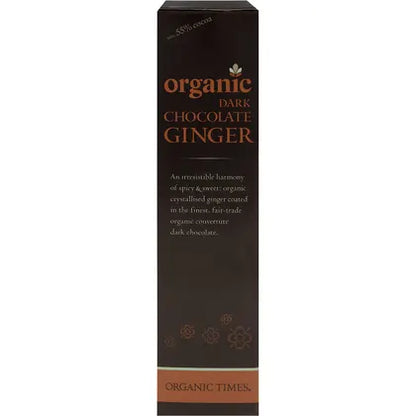 Organic Times- Dark Chocolate Ginger-150g