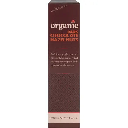 Organic Times- Dark Chocolate Hazelnuts-150g