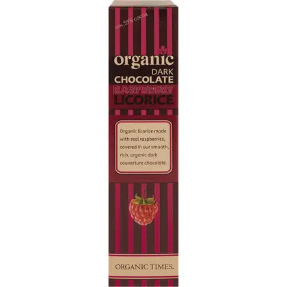 Organic Times- Dark Chocolate Raspberry Licorice-150g