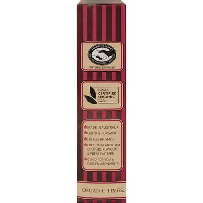 Organic Times- Dark Chocolate Raspberry Licorice-150g