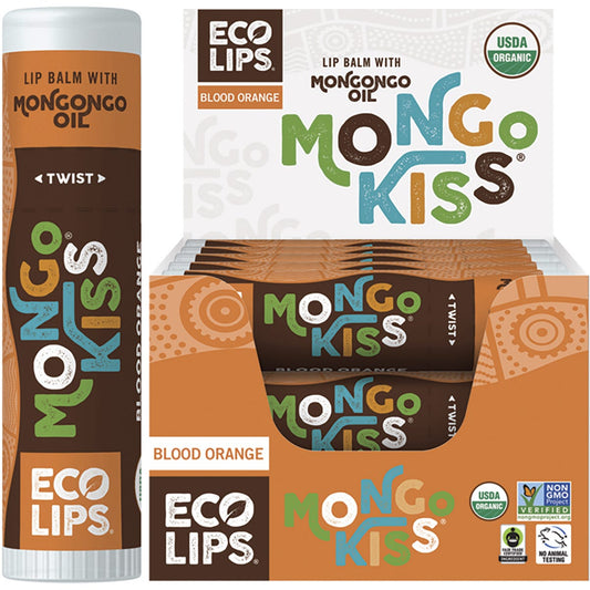 Eco Lips- Lip Balm Display Mongo Kiss Blood Orange-15x7g