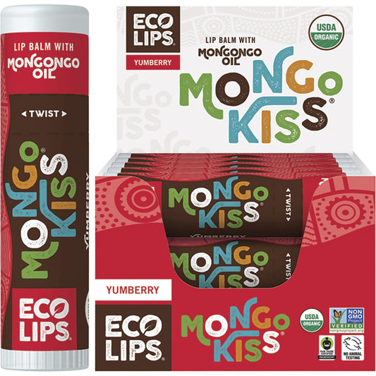 Eco Lips- Lip Balm Display Mongo Kiss Yumberry-15x7g