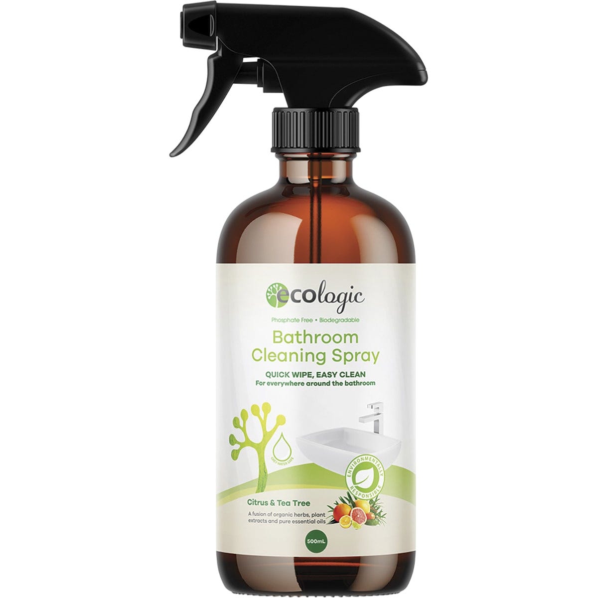 Ecologic- Bathroom Cleaning Spray Citrus & Tea Tree-500ml