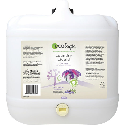 Ecologic- Laundry Liquid (Bulk) Australian Lavender-15L