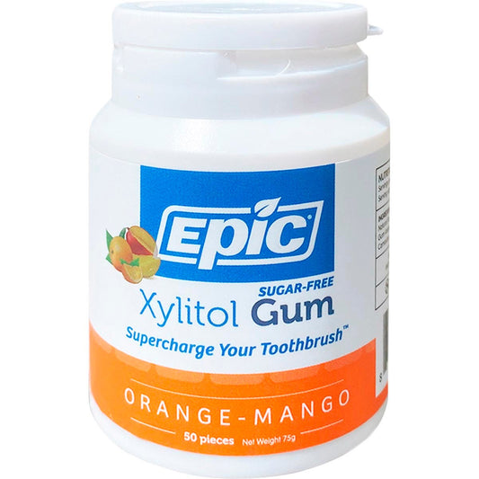Epic- Xylitol Chewing Gum Orange-Mango-50pcs